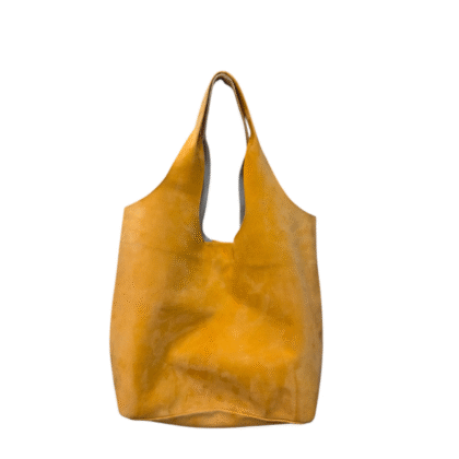 Kabba” SuedeHandbag – Mustard Yellow