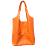 Kabba” Leather Handbag – Bright orange